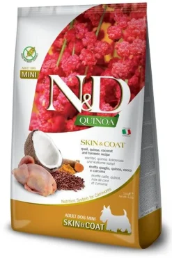 Farmina N&D Quinoa Dog Skin&Coat Quaglia Cocco E Curcuma Per Cani Adulti Taglia Mini Sacco 2,5kg