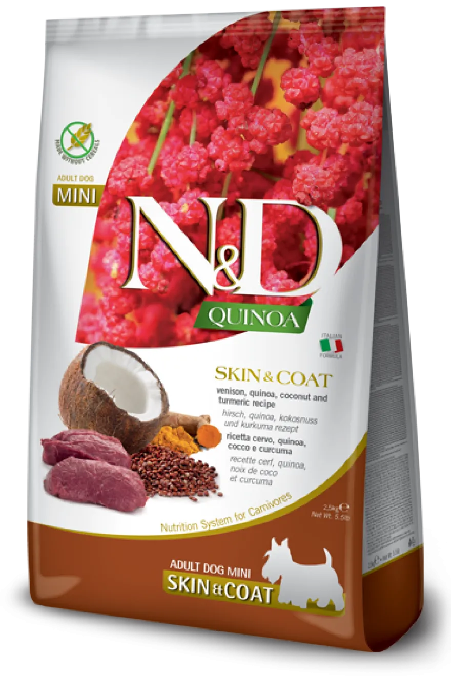 Farmina N&D Quinoa Skin & Coat Cibo Secco Per Cani Adulti Taglia Mini Sacco 2,5Kg