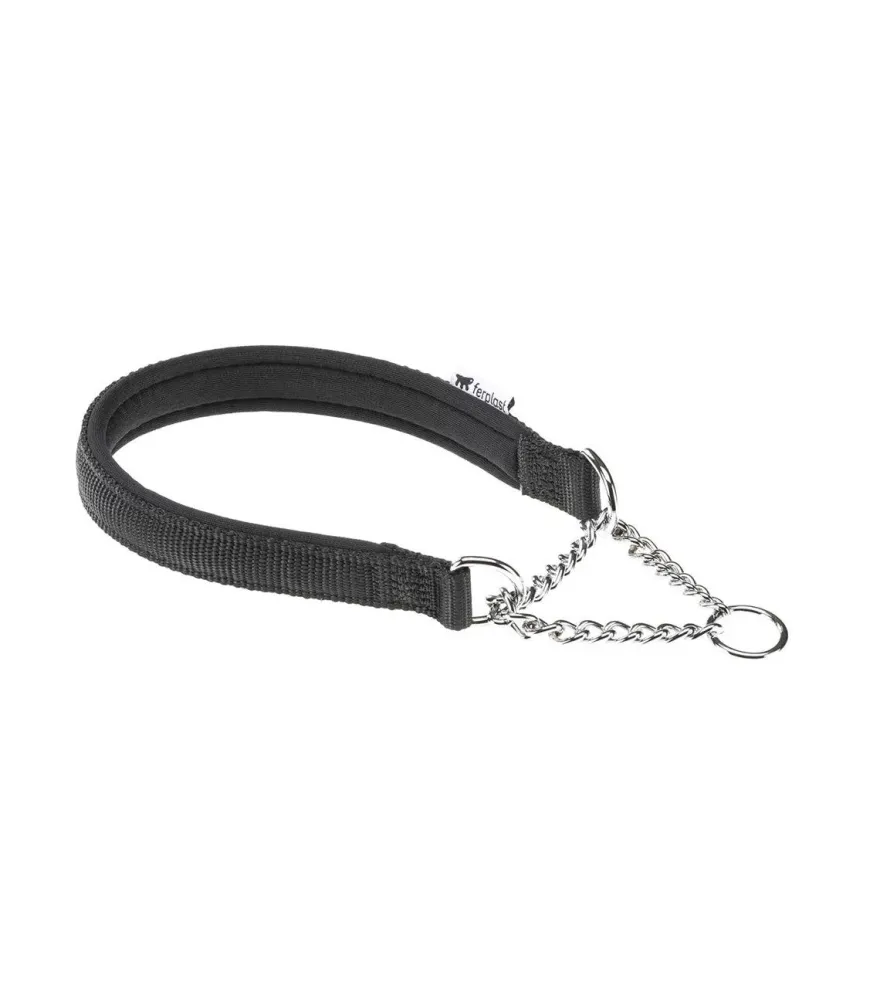 Ferplast Daytona CSS Collare Semistrangolo Nylon Soffice Imbottitura Nero Per Cani CSS15/40