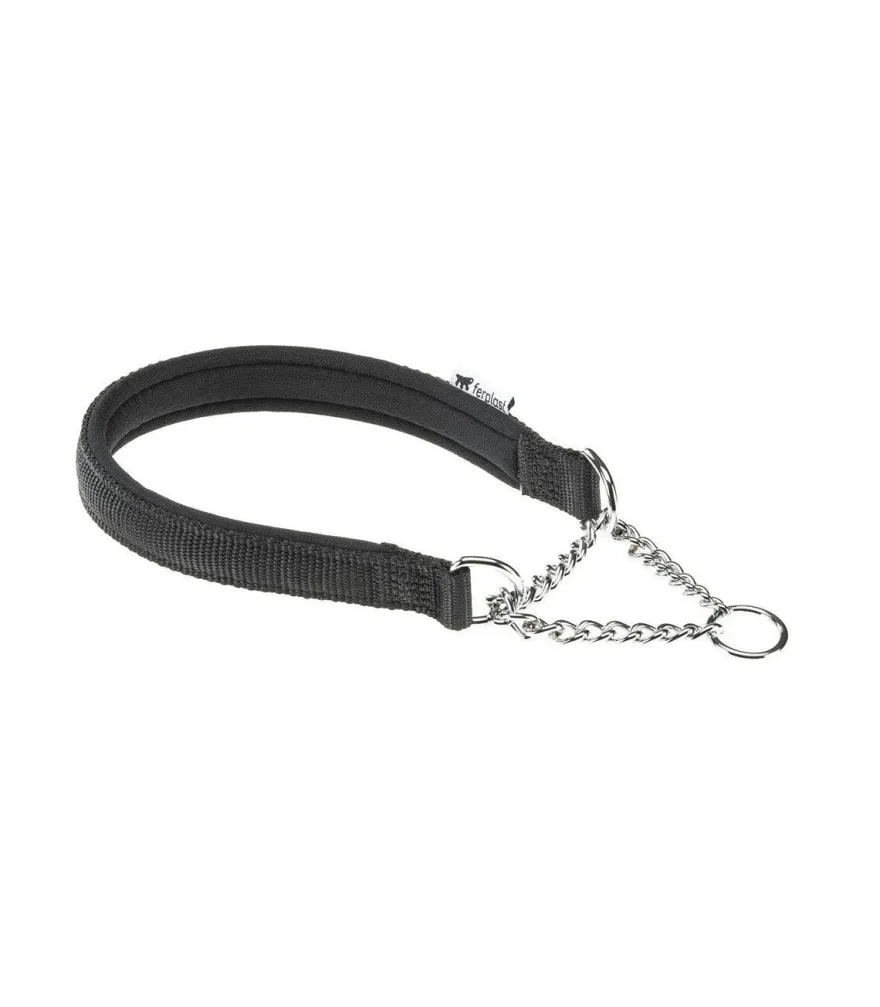 Ferplast Daytona CSS Collare Semistrangolo Nylon Soffice Imbottitura Nero Per Cani CSS15/45