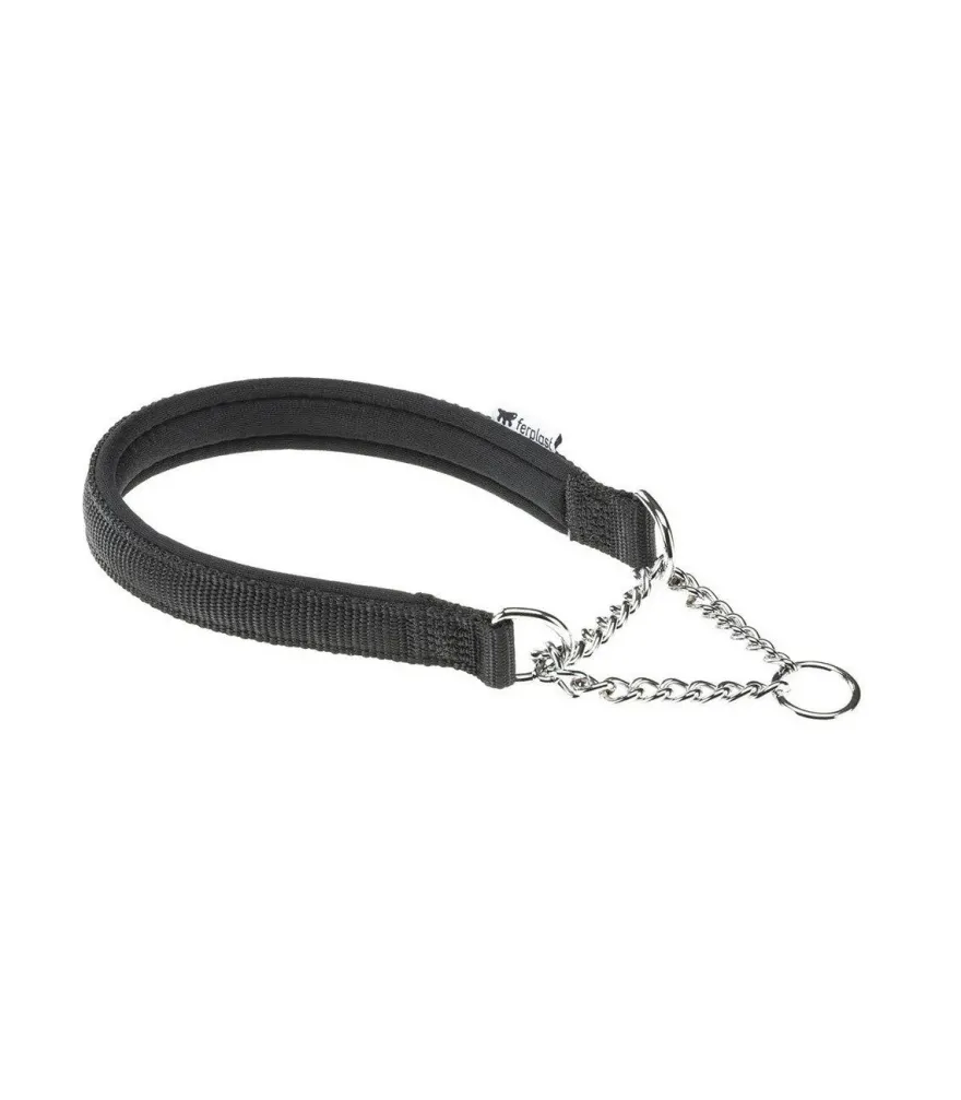 Ferplast Daytona CSS Collare Semistrangolo Nylon Soffice Imbottitura Nero Per Cani CSS25/65