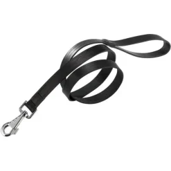 Ferplast Natural Guinzaglio Nero Per Cani In Vera Pelle Taglia G15/120