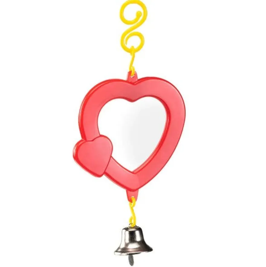 Ferplast Specchietto A Cuore Con Campanello Per Uccelli PA4212