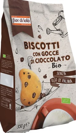 Fior Di Loto Biscotti Con Gocce Di Cioccolato 350g