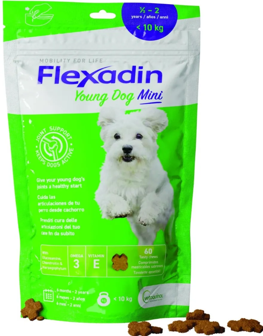 Flexadin Young Mangime Complementare Articolazioni Cani Giovani Taglia Mini 60 Tavolette