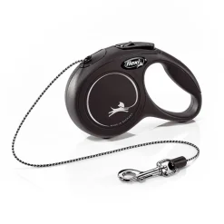 Flexi New Classic In Corda Guinzaglio Per Cani Colore Nero Taglia XS 3m