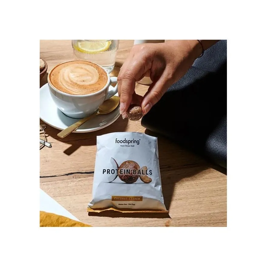 Foodspring Protein Balls Snack Proteico Gusto Cocco Anacardi 40g