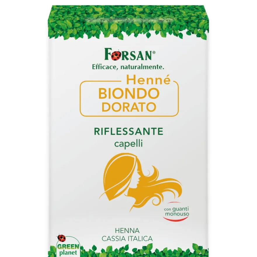 Forsan Hennè Capelli Biondo Dorato 2 Buste Monodose Da 50g