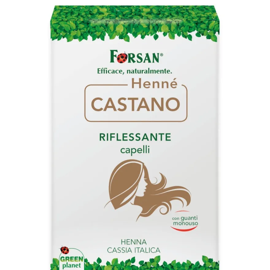Forsan Hennè Capelli Castano 2 Buste Monodose Da 50g