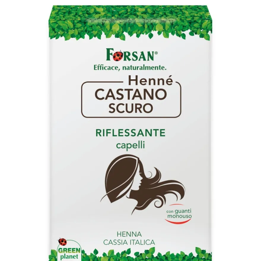 Forsan Hennè Capelli Castano Scuro 2 Buste Monodose Da 50g