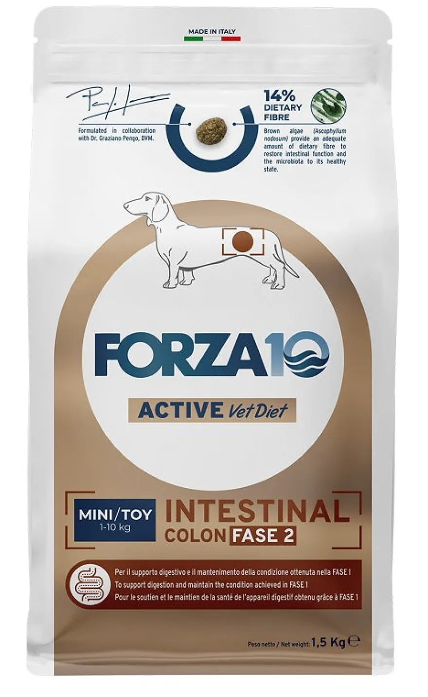 Forza 10 Active Intestinal Colon Fase ii Dogmi&t Adult Pesce Dry 1,5 kg