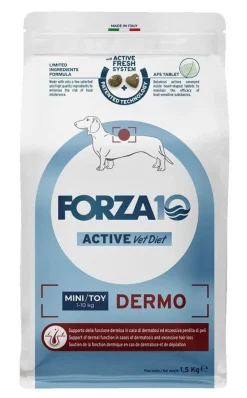 Forza10 Active Vet Diet Dermo Crocchette Pesce Per Cani Adulti Taglia Mini 1,5kg