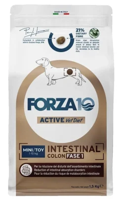 Forza10 Active Vet Diet Intestinal Colon Fase 1 Crocchette Pesce Per Cani Adulti 1,5kg