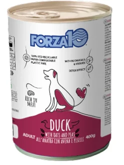 Forza10 Adult Maintenance Cibo Umido Con Anatra/Avena/Piselli Cani Adulti Barattolo 400g