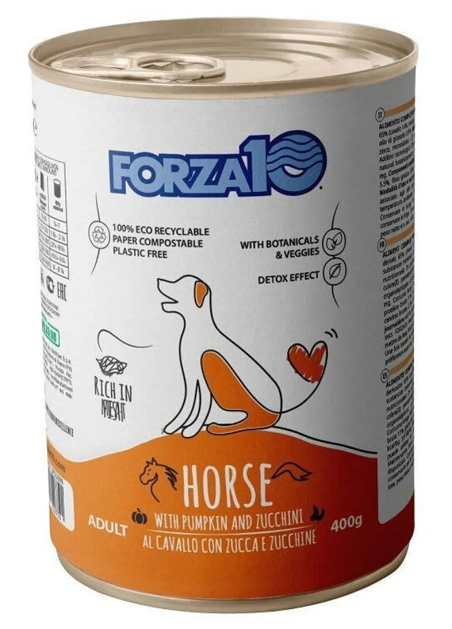 Forza10 Adult Maintenance Cibo Umido Con Cavallo/Zucca/Zucchine Cani Adulti Barattolo 400g