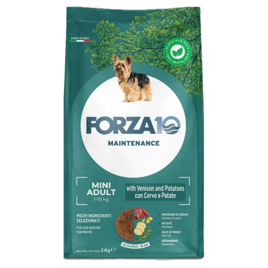 Forza10 Adult Maintenance Crocchette Al Cervo Con Patate Cani Adulti Taglia Piccola Sacco 2kg