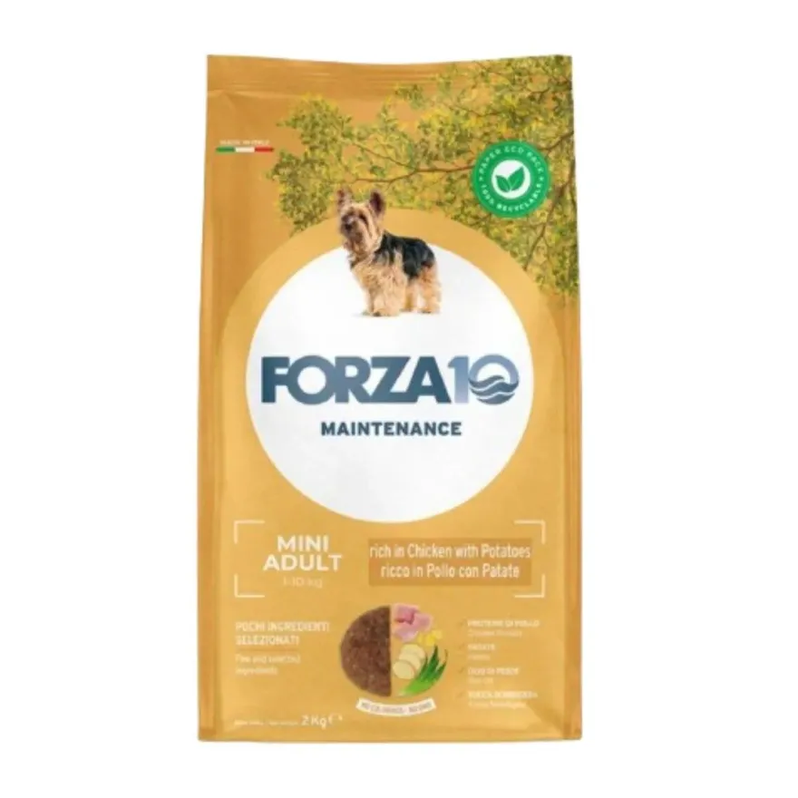 Forza10 Adult Maintenance Crocchette Al Pollo Con Patate Cani Adulti Taglia Piccola Sacco 2kg