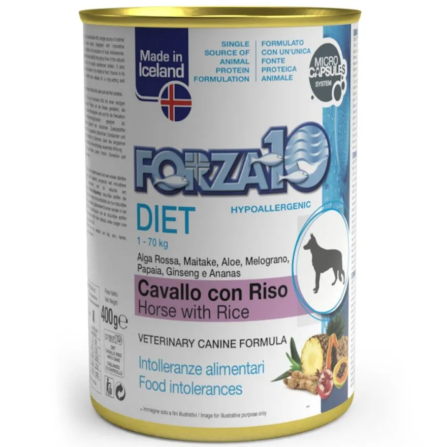 Forza10 Diet Cavallo E Riso Cibo Umido Cani Adulti Barattolo 400g