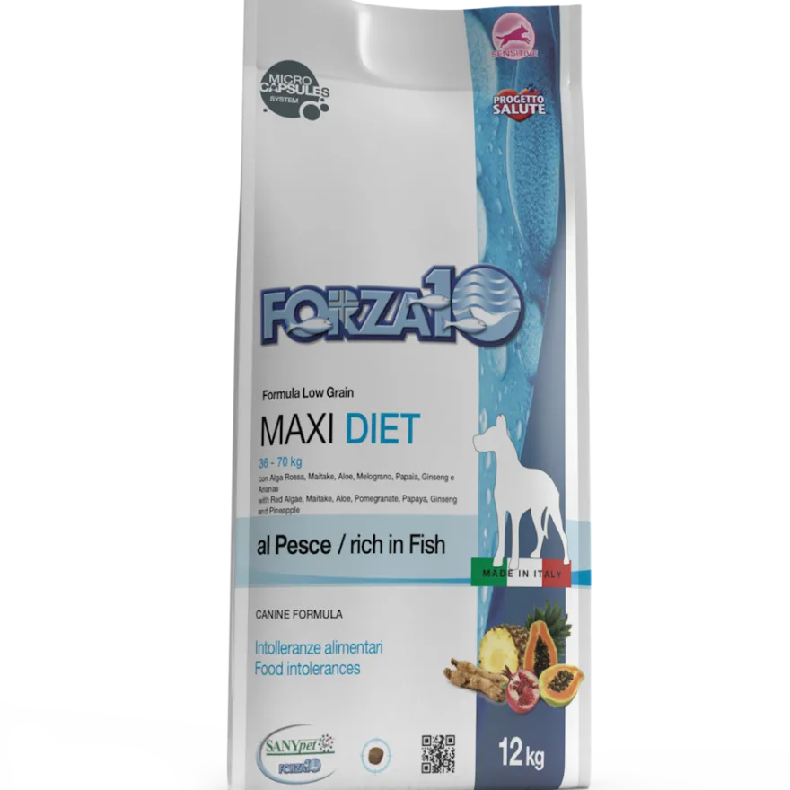 Forza10 Maxi Diet Crocchette Al Pesce Cani Adulti Taglia Grande Sacco 12kg