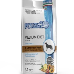 Forza10 Medium Diet Crocchette Al Cavallo E Piselli Per Cani Taglia Media Sacco 1,5kg