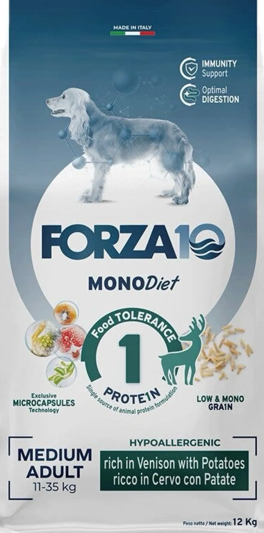 Forza10 Medium Diet Crocchette Al Cervo Con Patate Cani Adulti Taglia Media Sacco 12kg