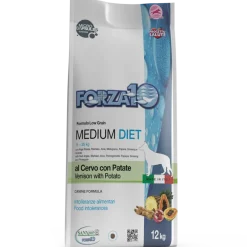 Forza10 Medium Diet Crocchette Al Cervo Con Patate Cani Adulti Taglia Media Sacco 12kg