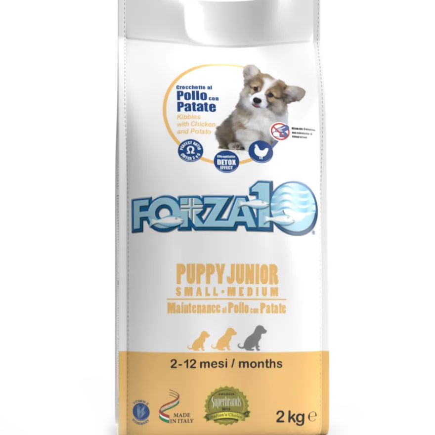 Forza10 Puppy Junior Maintenance Crocchette Al Pollo Con Patate Per Cuccioli Taglia Medio/Piccola Sacco 2kg