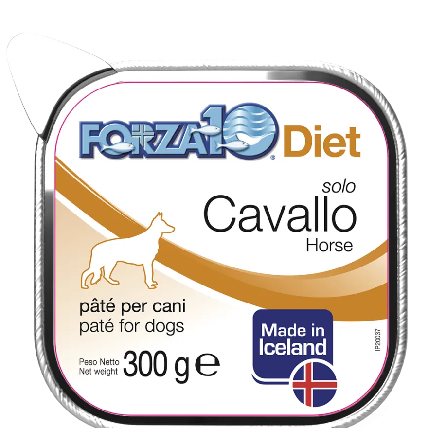 Forza10 Solo Diet Cavallo Paté Per Cani Adulti Vaschetta 300g