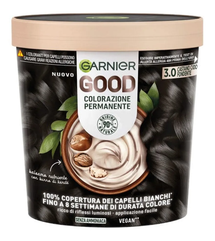 Garnier Good Kit Colorazione Permanente 3.0 Castano Cioccolato Fondente 160g