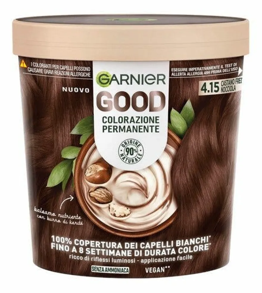 Garnier Good Kit Colorazione Permanente 4.15 Castano Freddo Nocciola 160g