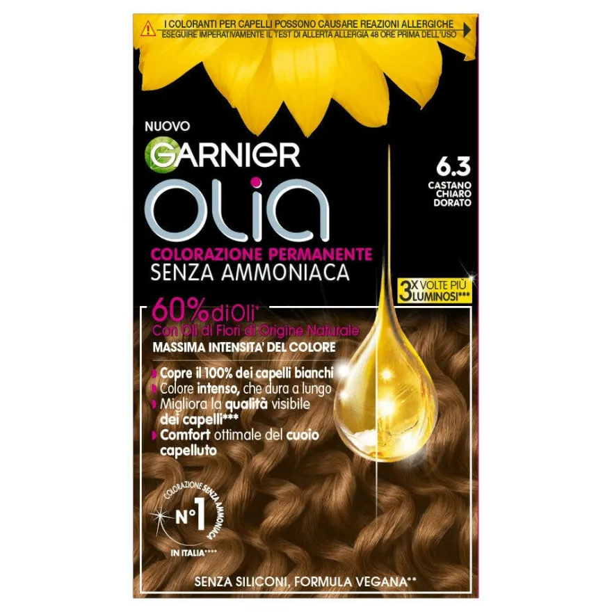 Garnier Olia Colorazione Capelli 6.3 Castano Chiaro Dorato