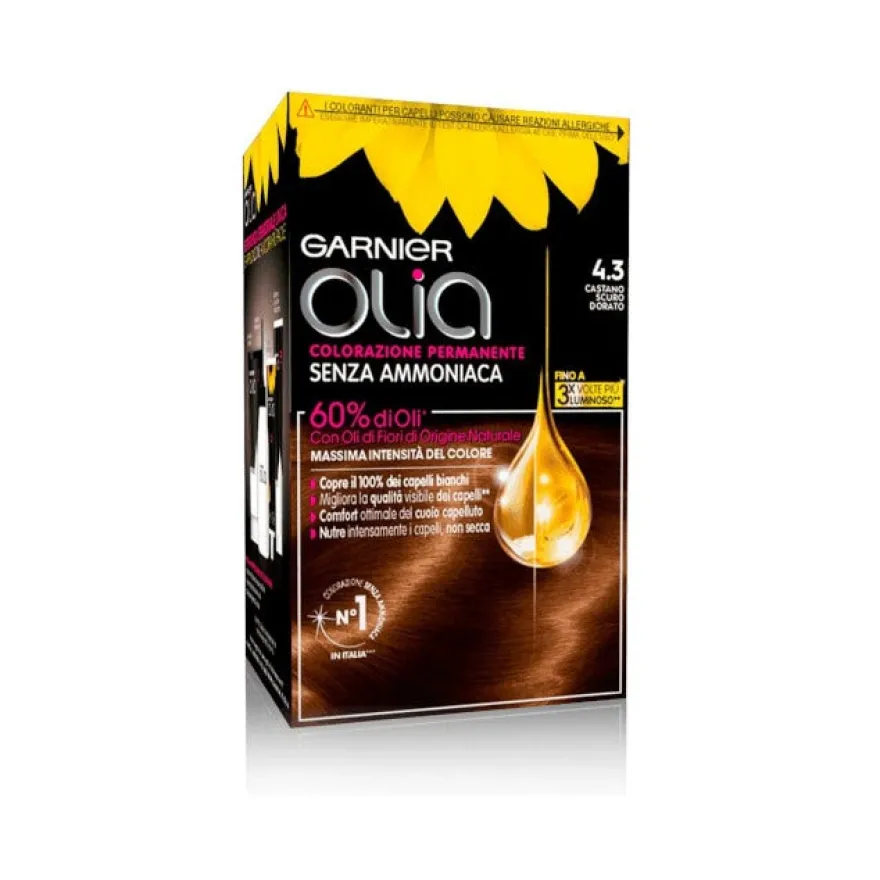 Garnier Olia Colorazione Capelli 4.3 Castano Scuro Dorato