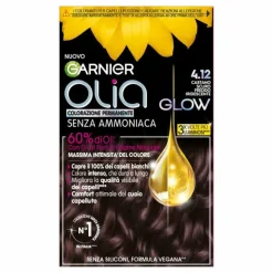 Garnier Olia Glow Colorazione Capelli 4.12 Castano Scuro Freddo