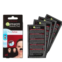 Garnier Pure Active Charcoal Strips Viso Carbone Vegetale 4 Pezzi