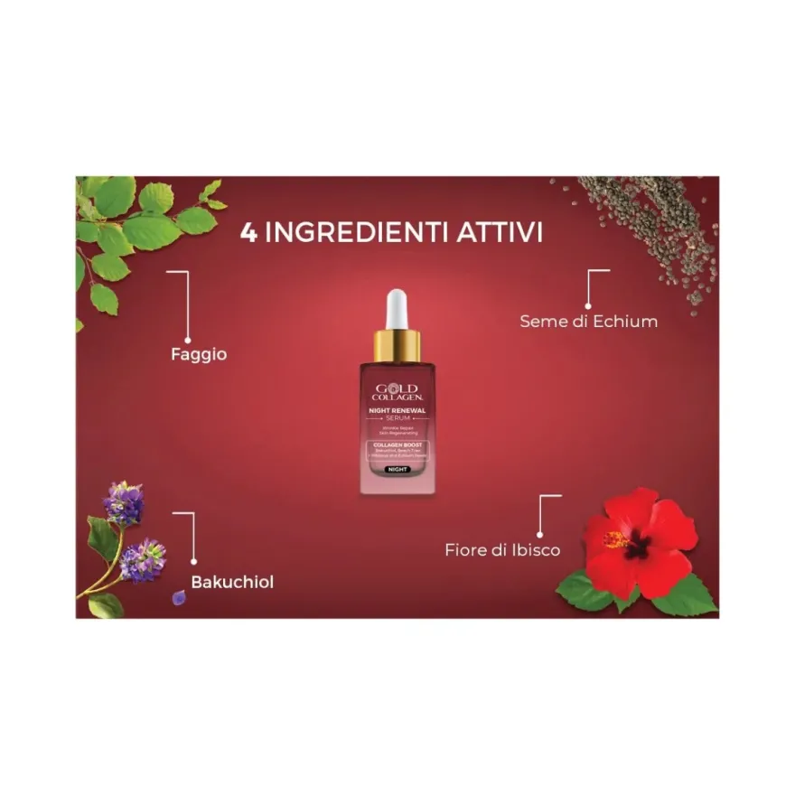 Gold Collagen Night Renewal Siero Viso 30ml