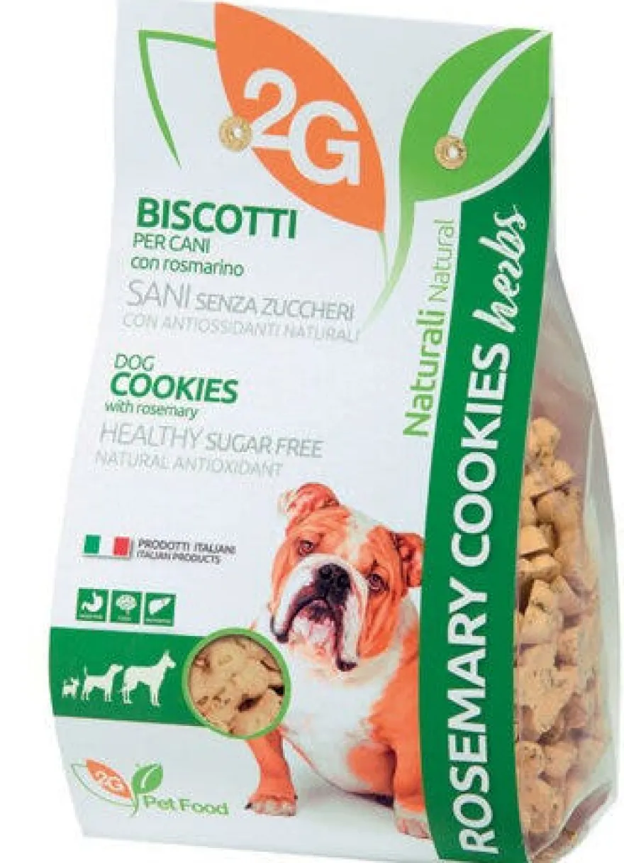 2G Pet Food Rosemary Cookies Biscotti Al Rosmarino Per Cani Sacco 350g
