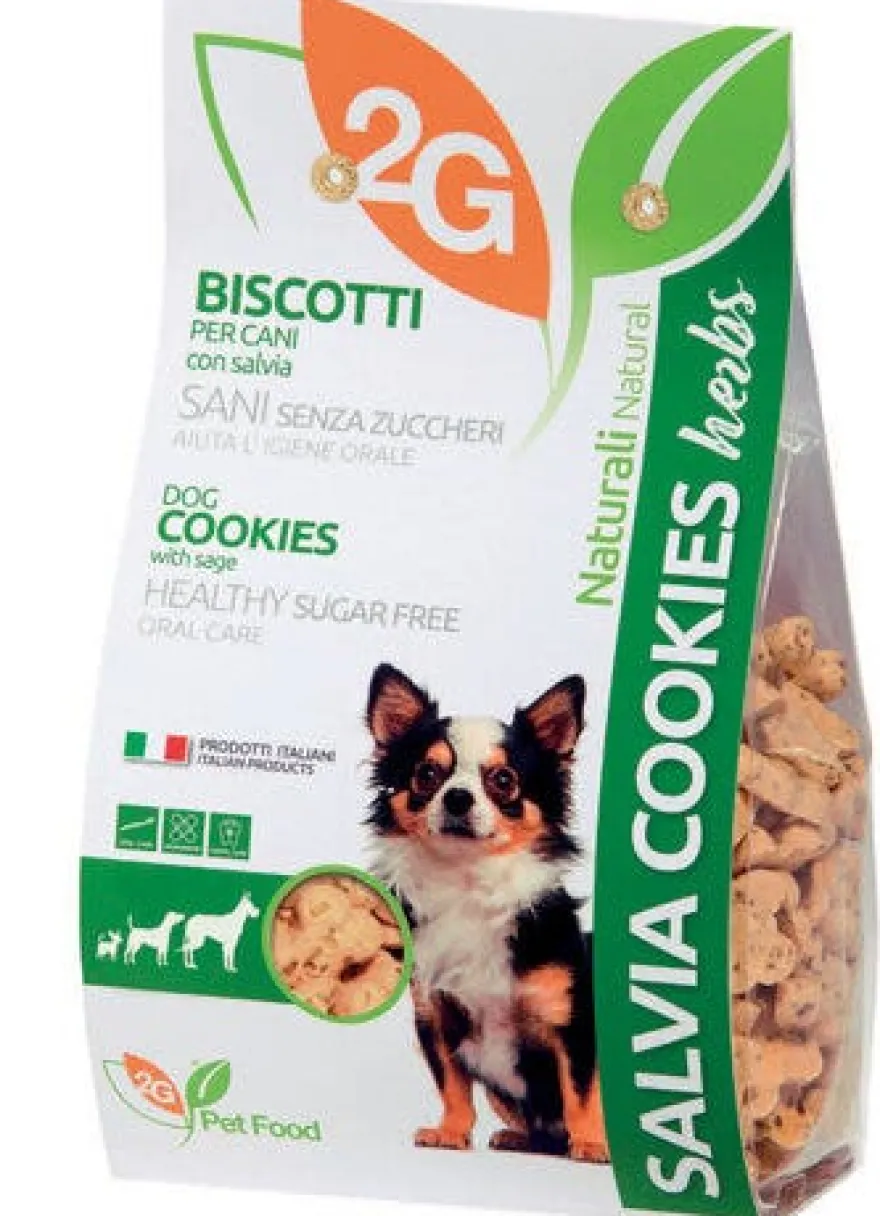 2G Pet Food Salvia Cookies Biscotti Alla Salvia Per Cani Sacco 350g