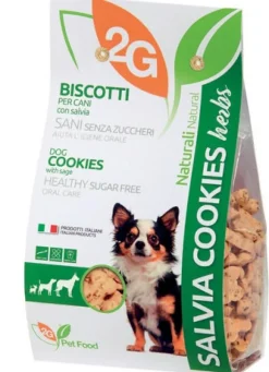 2G Pet Food Salvia Cookies Biscotti Alla Salvia Per Cani Sacco 350g
