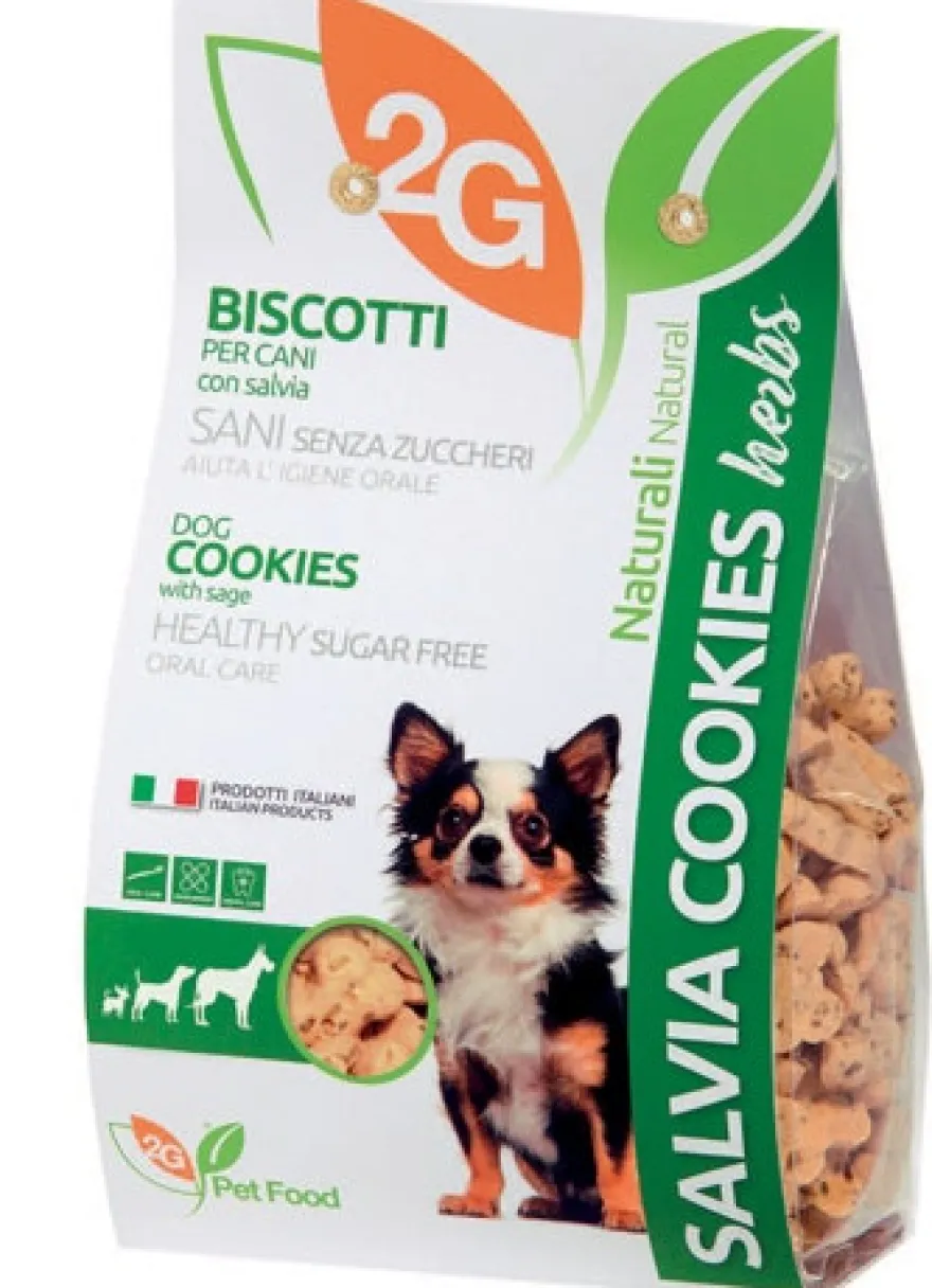 2G Pet Food Salvia Cookies Biscotti Alla Salvia Per Cani Sacco 350g