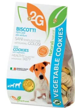 2G Pet Food Vegetable Cookies Biscotti Alle Verdure Per Cani Sacco 350g