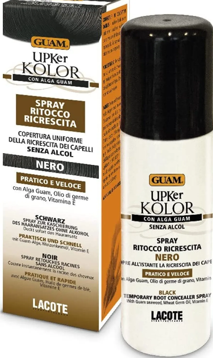 Guam Upker Kolor Spray Correttore Ricrescita Nero 75ml