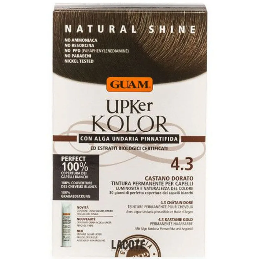 Guam Upker Kolor Tinta Capelli 4,3 Castano Dorato