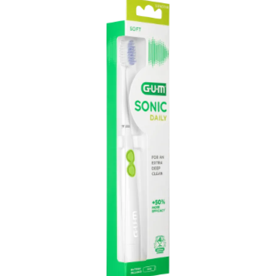 Gum Sonic Daily Spazzolino A Batteria Bianco 1 Pezzo