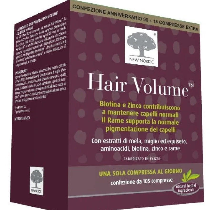 Hair Volume 90+15 Compresse - Integratore per Capelli Forti