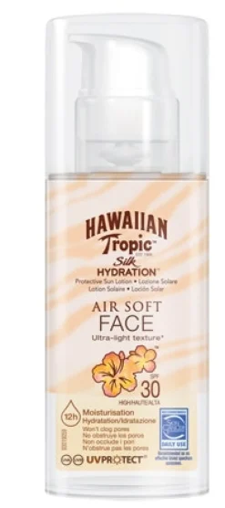 Hawaiian Tropic Silk Hydration Air Soft Face Lozione Solare Viso SPF30 50ml