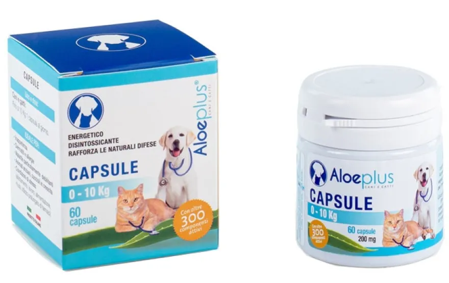 Hdr Aloeplus Capsule Cane Gatto 0-10Kg 60 Capsule