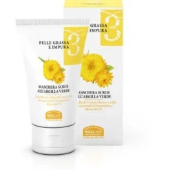 Helan Linea 3 Maschera Scrub Argilla Verde Pelle Grassa 50ml