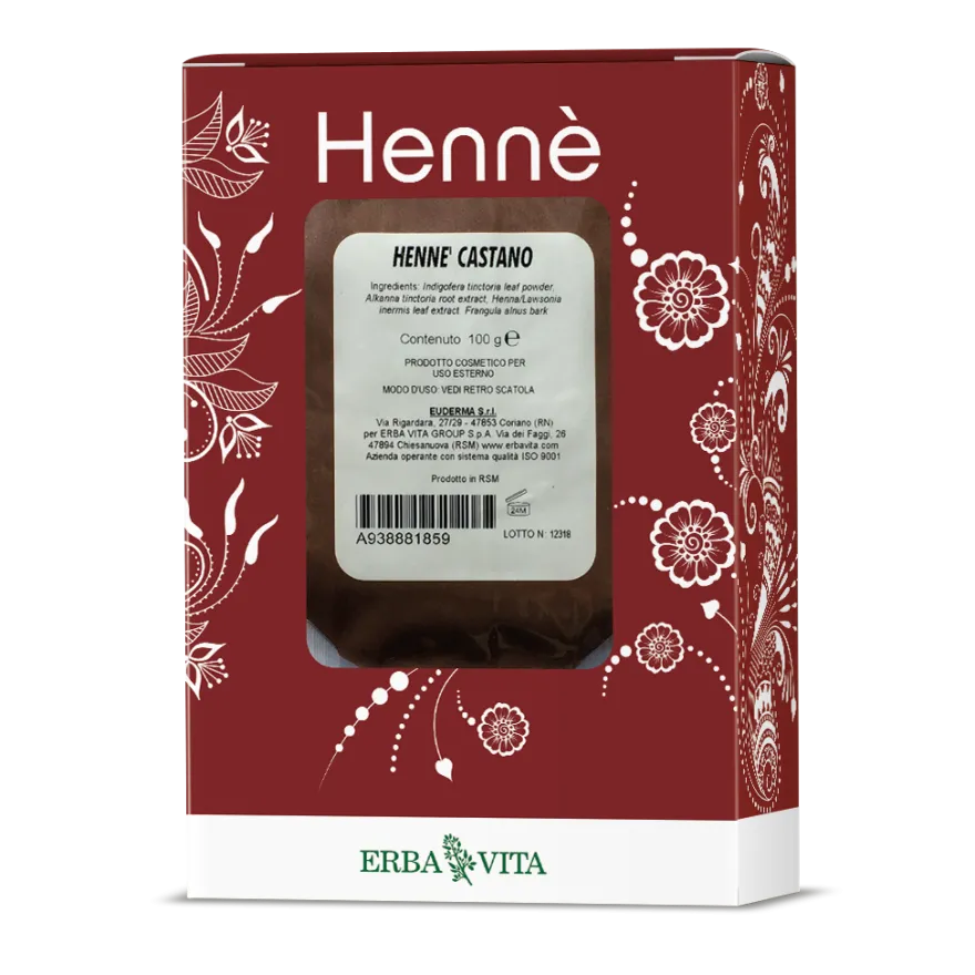 Henne Colorante Capelli Castano 100g