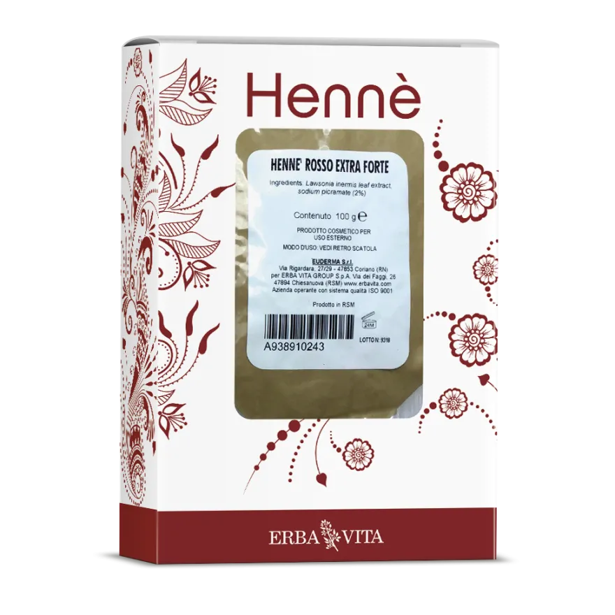 Henne Colorante Capelli Rosso Naturale Extra Forte 100g