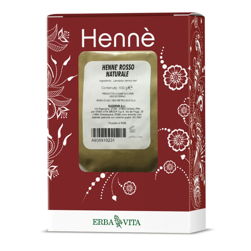 Henne Colorante Capelli Rosso Naturale 100g